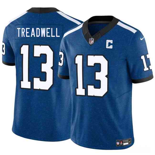 Men's Indianapolis Colts #13 Laquon Treadwell Blue 2025 F.U.S.E. Throwback Vapor Limited Stitched Football Jersey